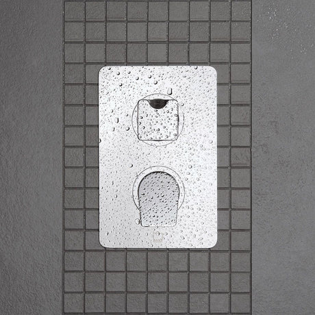 VADO Concealed Shower Valve Vado DX Photon 1 Outlet, 2 Handle Vertical Concealed Thermostatic Shower Valve - Chrome