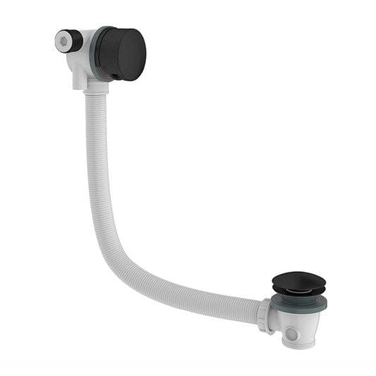 Crosswater Overflow Filler Matt Black Crosswater MPRO Bath Filler with Click Clack Waste