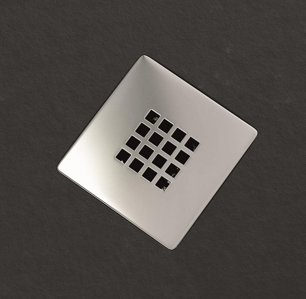 Aquarius Bathrooms Rectangle Shower Tray Aquarius Honiston Mineral Composite Slate Effect Shower Tray in Midnight Black