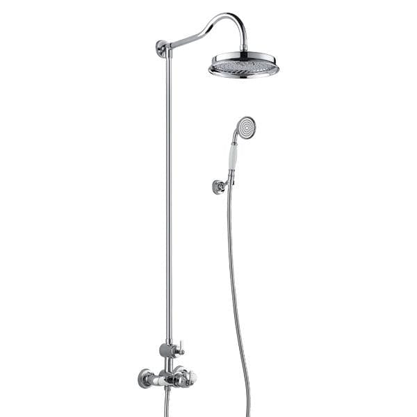 Flova Exposed Shower Set Flova Liberty Round Shower Pack with Slide Rail and Shower Handset