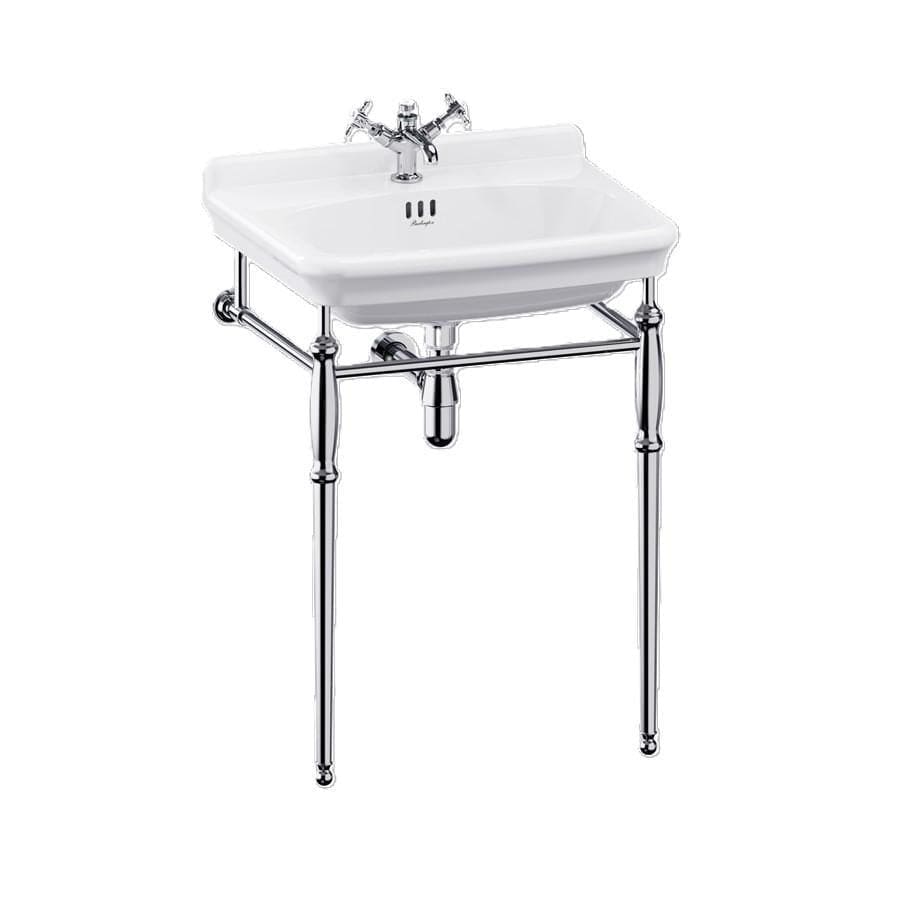 Burlington Wall Hung Basin 620mm / 3 / Chrome Washstand Burlington Guild Basin with Pedestal or Washstand
