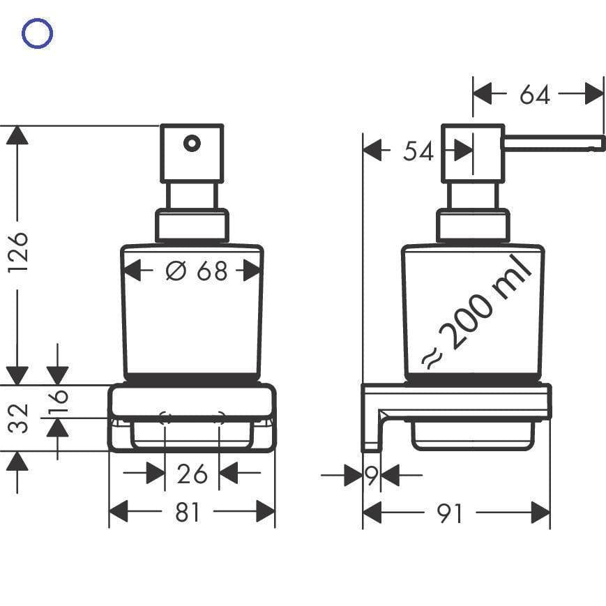 Hansgrohe Soap Dispenser Hansgrohe Addstoris Wall Mounted Liquid Soap Dispsenser