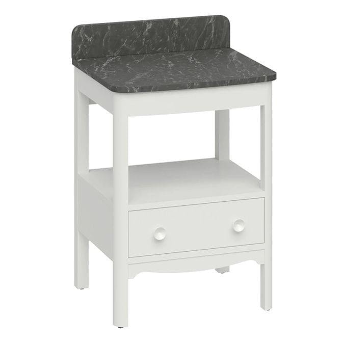 Burlington Floor Standing Vanity Unit Varley White / Marquina Burlington Guild Floor Standing 620mm Vanity Unit with Worktop