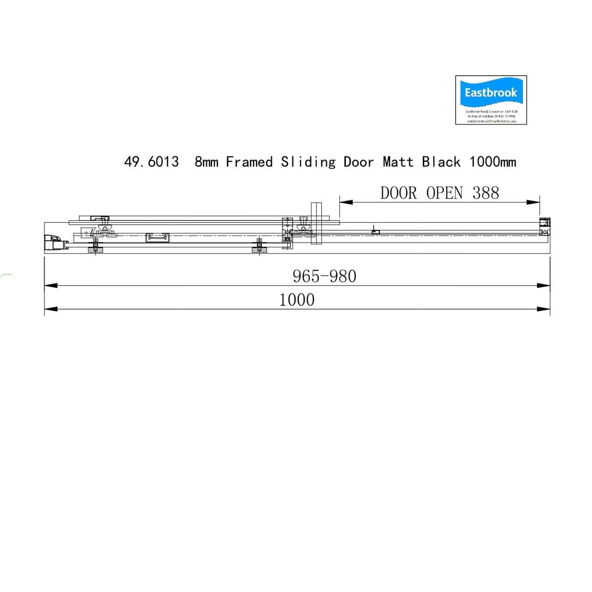 Eastbrook Sliding Shower Door Eastbrook Corniche 2000 8mm Sliding Shower Door