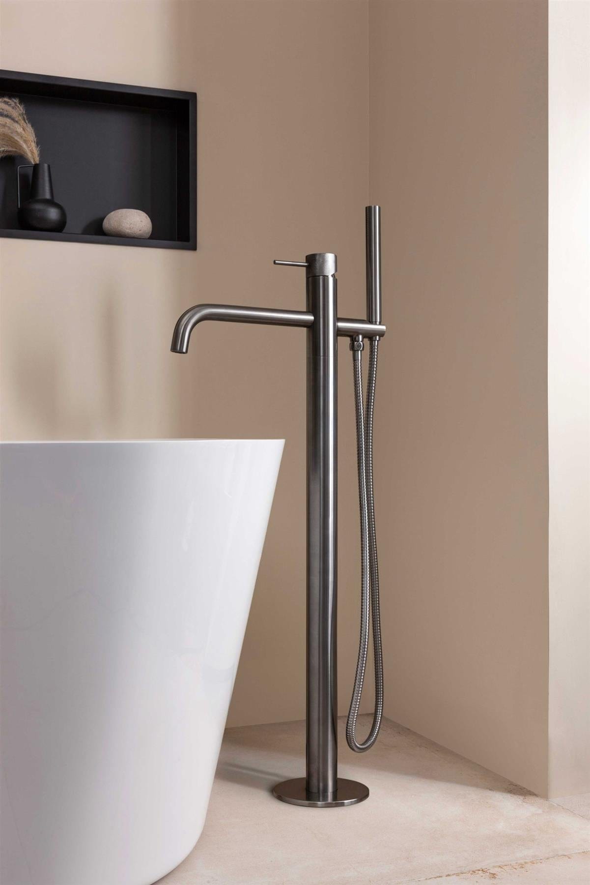 JTP Freestanding Bath Filler JTP VOS Floor Standing Bath Shower Mixer Tap with Kit