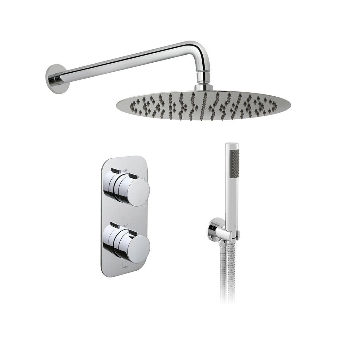 Vado Concealed Shower Set Vado Tablet Altitude 2 Outlet Thermostatic Shower Set in High Shine Polished Chrome
