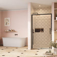 Crosswater Sliding Shower Door Matt Black / 1200 x 2000 Crosswater Asura 8mm Sliding Shower Door