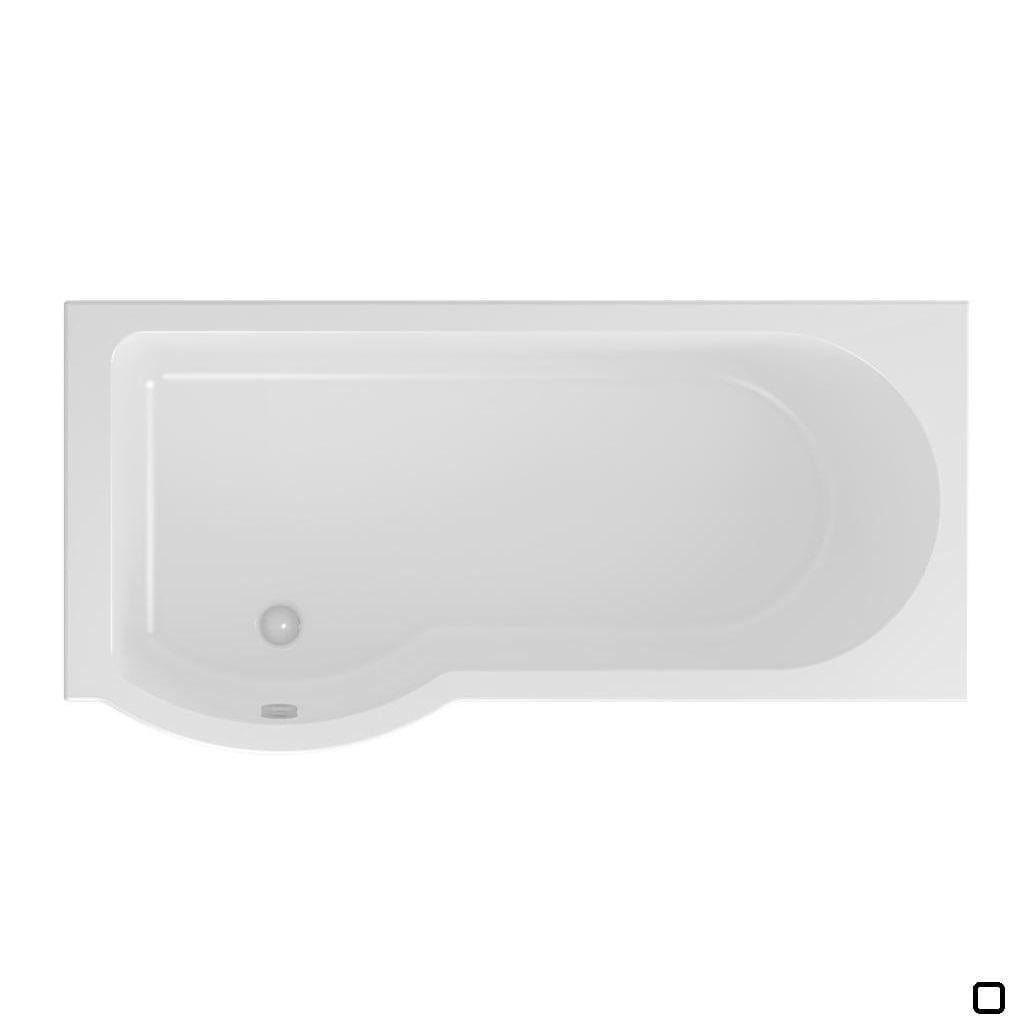 Eastbrook P-Shaped Shower Bath Eastbrook Portland P-Shape Shower Bath