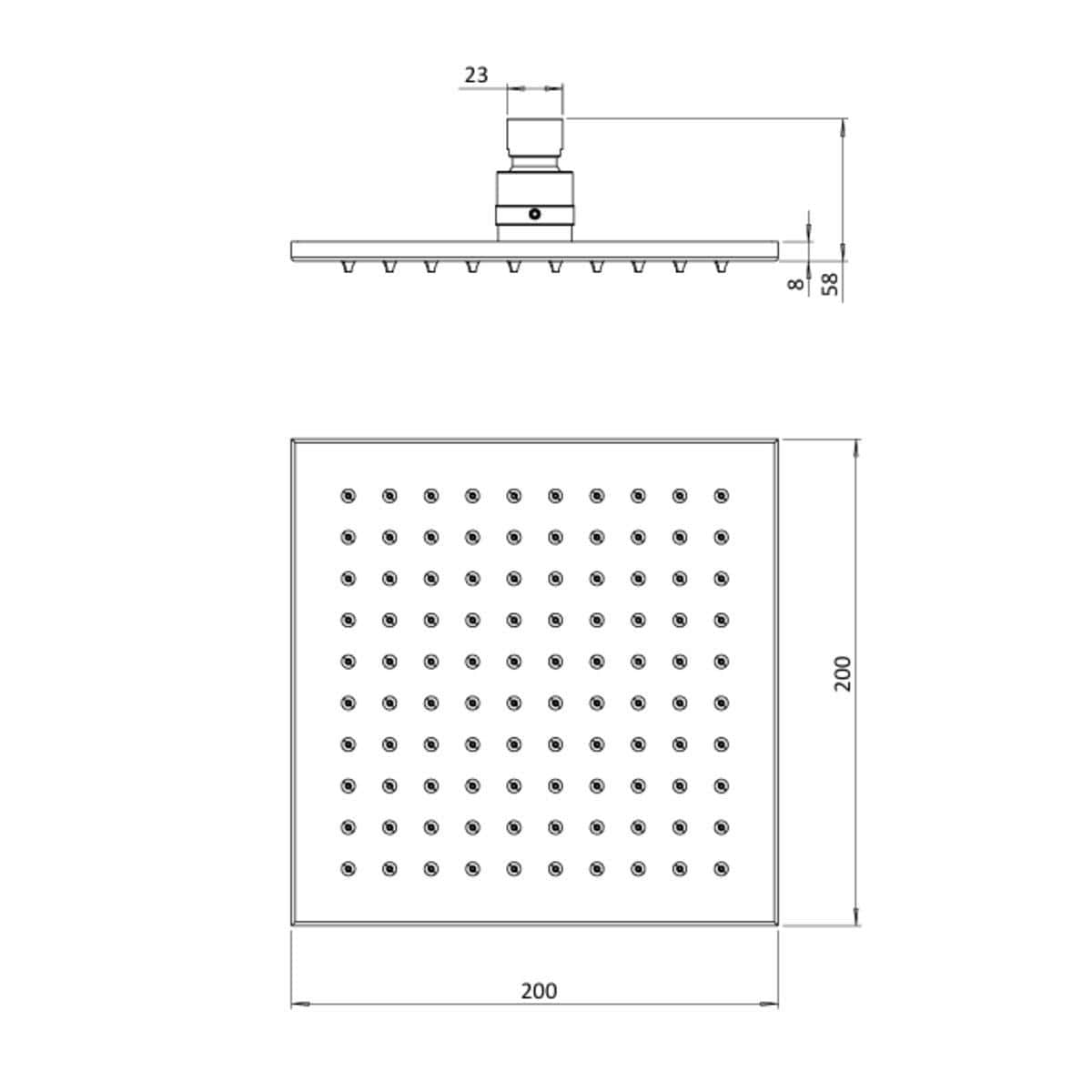 Crosswater Fixed Shower Head Crosswater Zion Fixed Shower Head