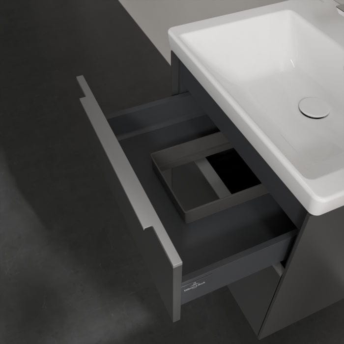 Villeroy & Boch Wall Mounted Vanity Unit Villeroy & Boch Subway 3.0 Wall Hung 600mm Two Drawer Vanity Unit with Basin