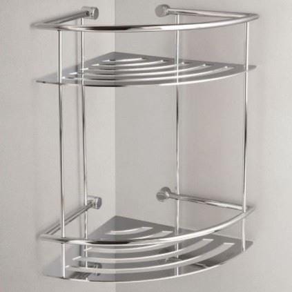 Miller Shelf Miller Signature Corner Two Tier Shower Shelf in Chrome