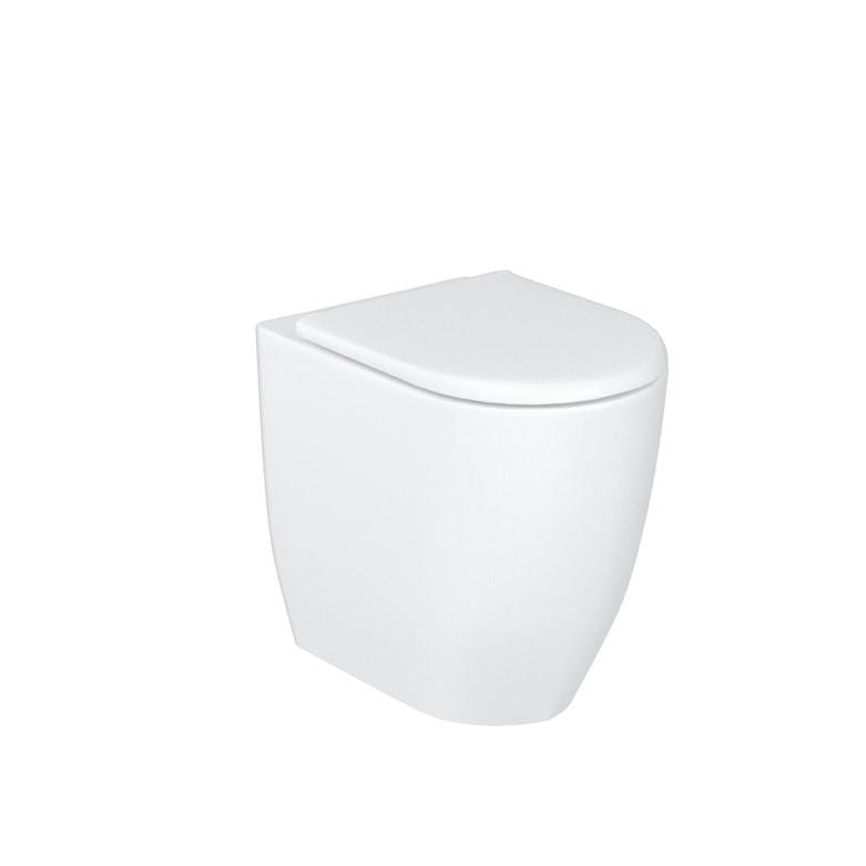 Britton Back To Wall Toilet Britton Milan Rimless Back To Wall Toilet With Soft Close Seat in Gloss White