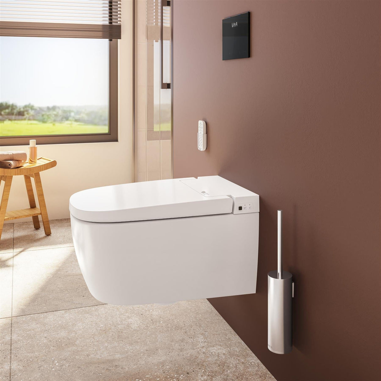 VitrA Smart Toilet VitrA V-Care Comfort Wall Hung Smart Toilet with Remote Control