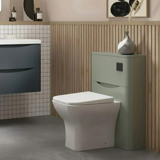 Aquarius Bathrooms WC Unit Green Aquarius Seren 550mm WC Unit