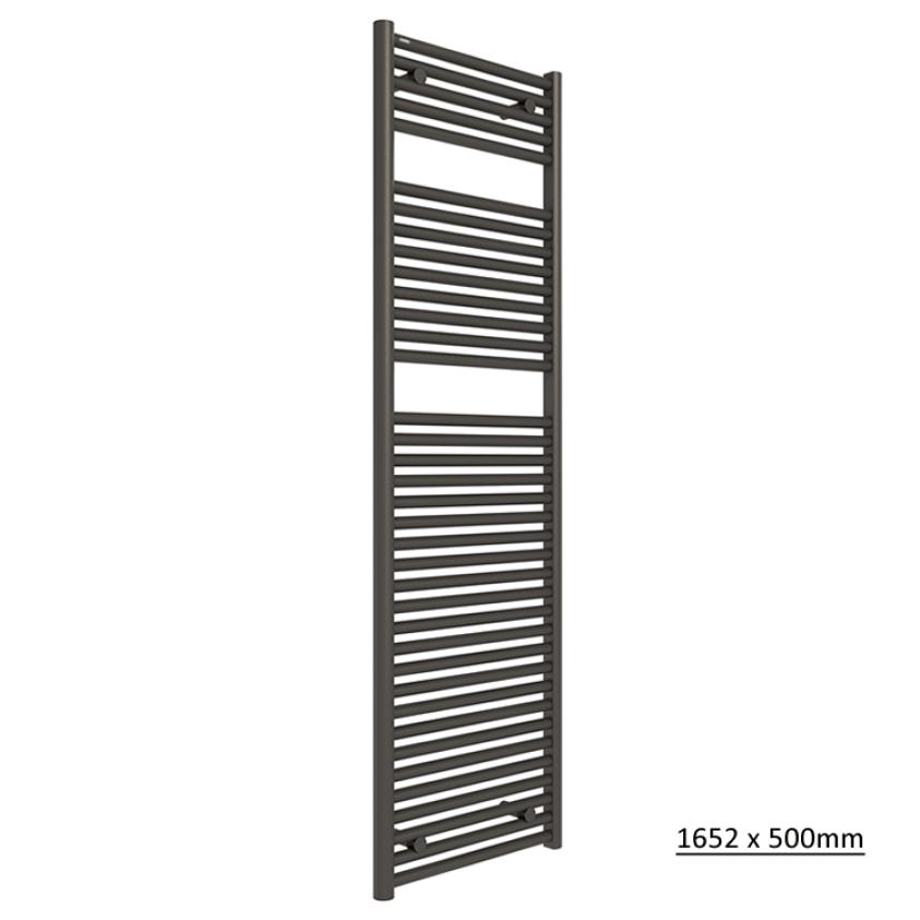 Tissino Ladder Rails 1652 x 500 / Central Heating Tissino Hugo2 Designer Towel Radiator in Arabica