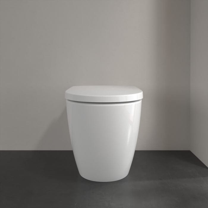 Villeroy & Boch Back to Wall Toilet Villeroy & Boch Subway 3.0 Rimless Back to Wall Toilet with Soft Close Seat