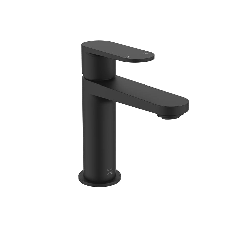 Crosswater Mono Basin Tap Matt Black Crosswater Drift Mono Basin Mixer Tap with Clicker Waste