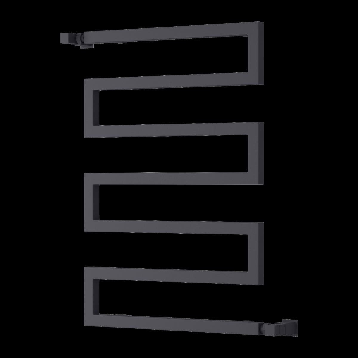 Reina Designer Towel Radiator 750 x 500mm / Anthracite Reina Serpe S-Shaped Central Heating Towel Radiator