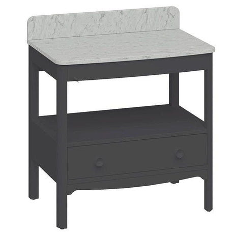 Burlington Floor Standing Vanity Unit Ashbee Grey / Carrara Burlington Guild Floor Standing 850mm Vanity Unit with Worktop