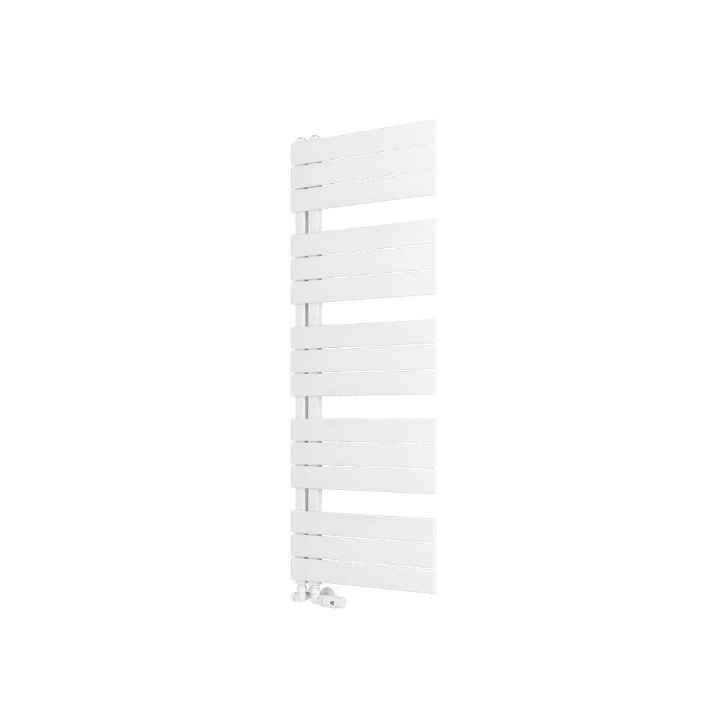 Eastbrook Designer Towel Radiator 1400 x 500 / Dual Fuel Eastbrook Helmsley Straight Vertical Designer Towel Rail in Matt White