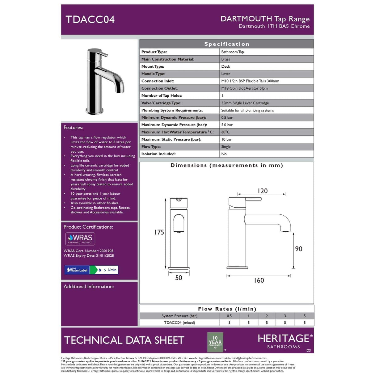 Heritage Mono Basin Tap Heritage Dartmouth Mono Basin Mixer Tap
