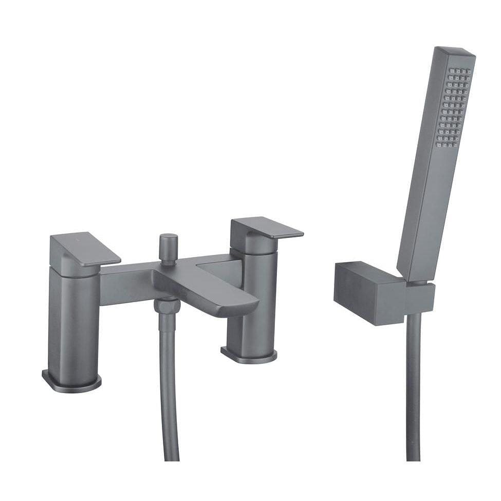 Aquarius Bath Shower Mixer Gunmetal Grey Aquarius Hydro Bath Shower Mixer Tap with Shower Kit