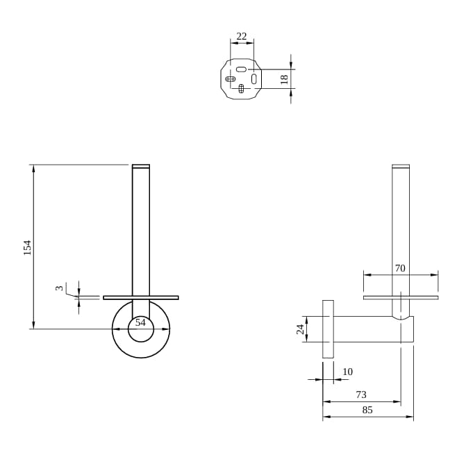 Villeroy & Boch Toilet Roll Holder Villeroy & Boch Elements - Tender Spare Toilet Roll Holder