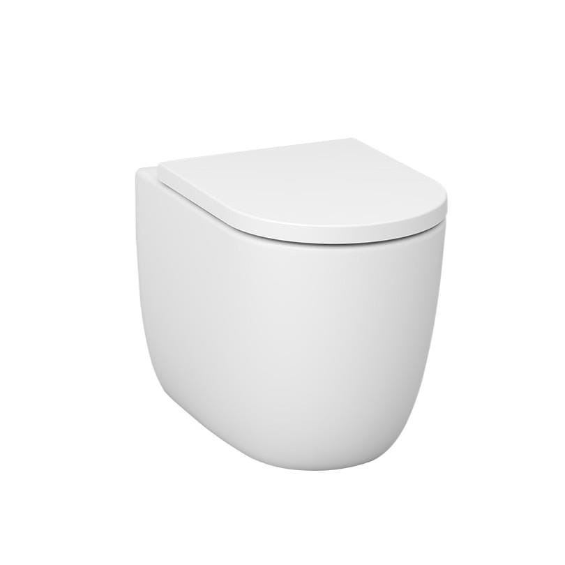 Imex Back to Wall Toilet Imex Luna Rimless UltraVortex Back to Wall Toilet with Soft Close Seat
