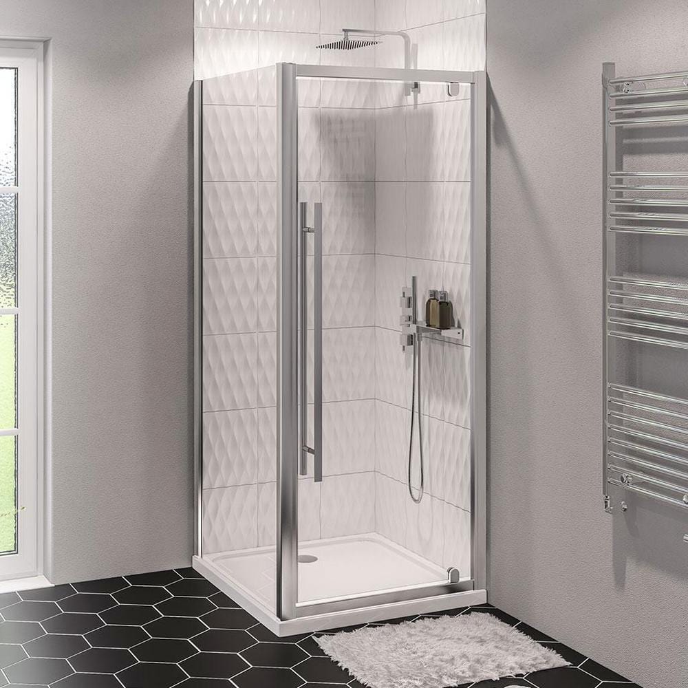 Eastbrook Pivot Shower Door Chrome / 700mm Eastbrook Vantage 2000 Pivot Shower Door