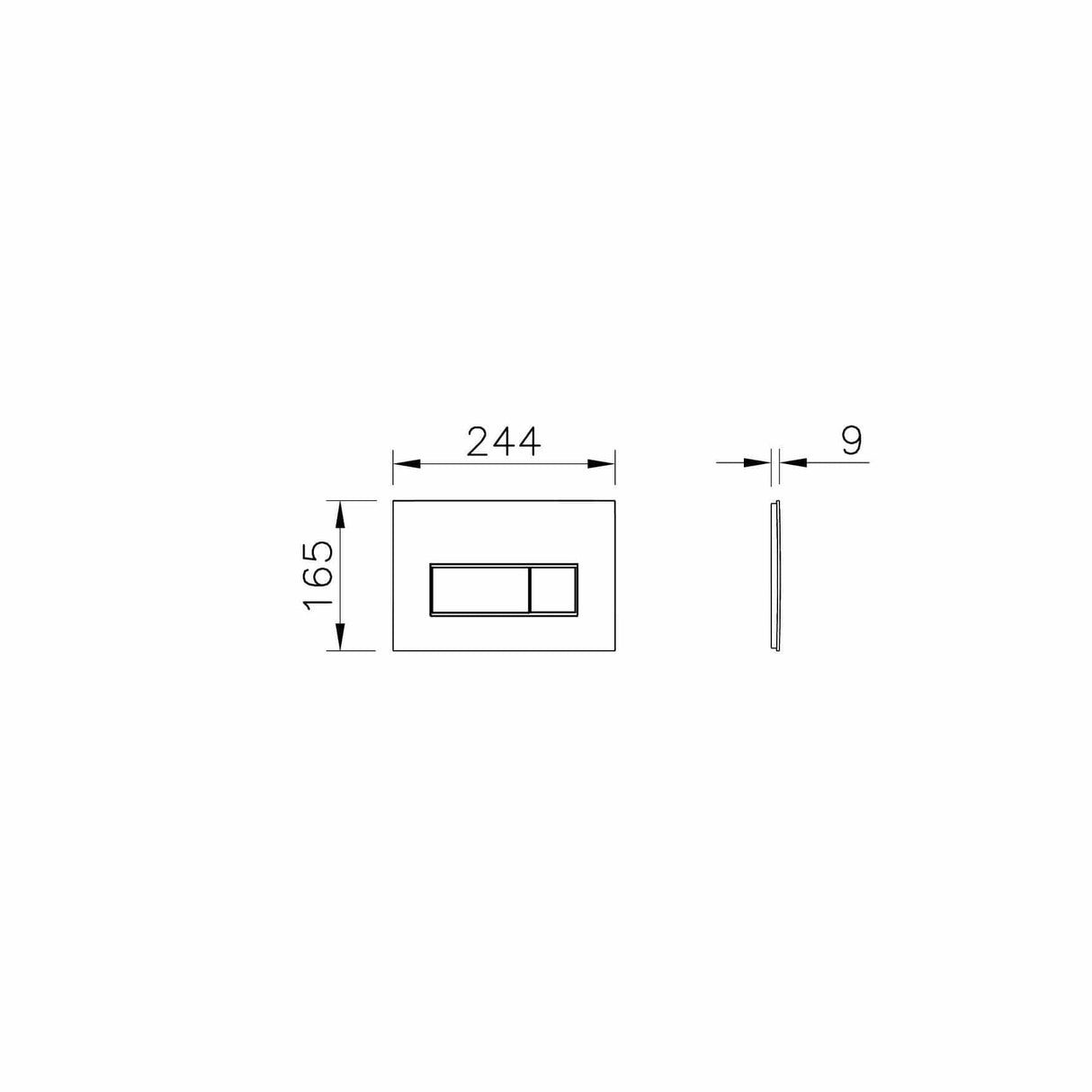 Vitra Flush Plate VitrA Loop Square Mechanical Flush Plate