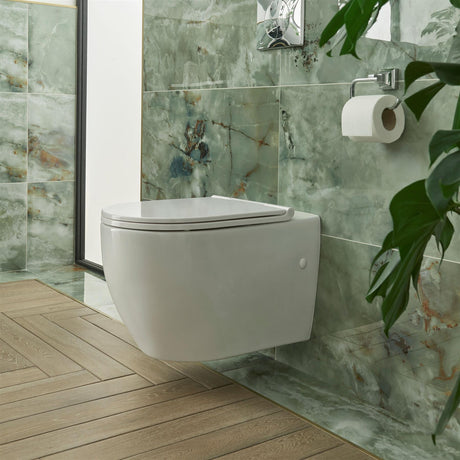 Heritage Wall Hung Toilet Heritage Stamford Rimless Wall Hung Toilet with Soft Close Seat
