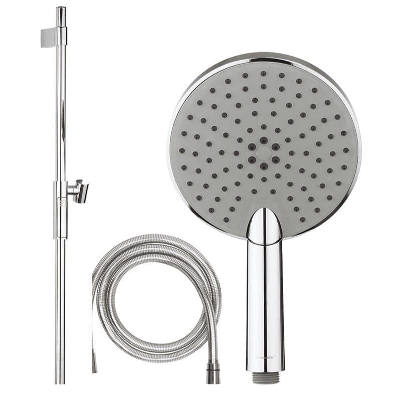 Crosswater Shower Riser Rail Crosswater Ethos Premium Shower Kit - Shower Rail, 3 Mode Head Handset and Hose in Chrome
