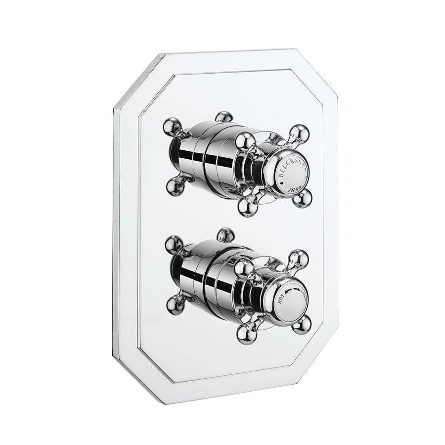 Crosswater Concealed Shower Valve Crosswater Belgravia Crossbox 1 Outlet Trimset in Chrome