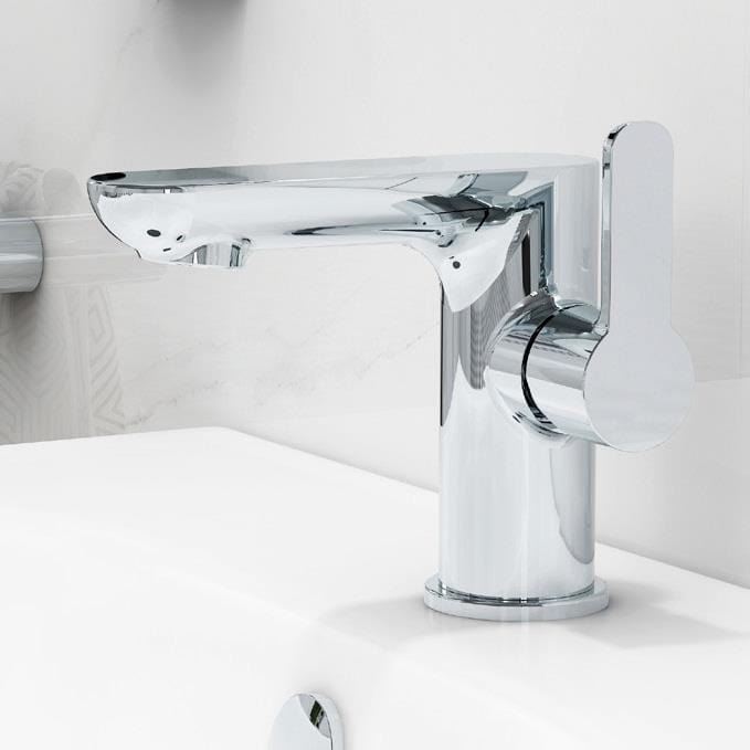 Imex Mono Basin Tap Imex Alma Single Side Lever Basin Mixer Tap with Clicker Waste in Chrome