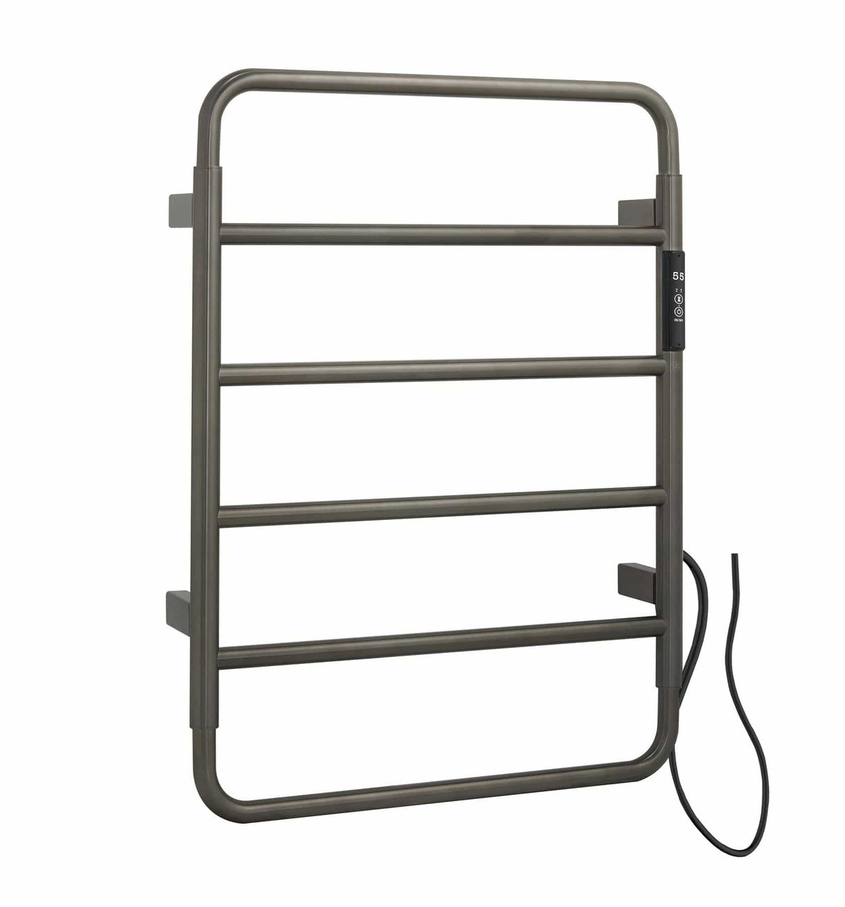 JTP Designer Towel Radiator 640 x 475 / Brushed Black JTP AERO Designer Vertical Heated Towel Rail - Electric Only