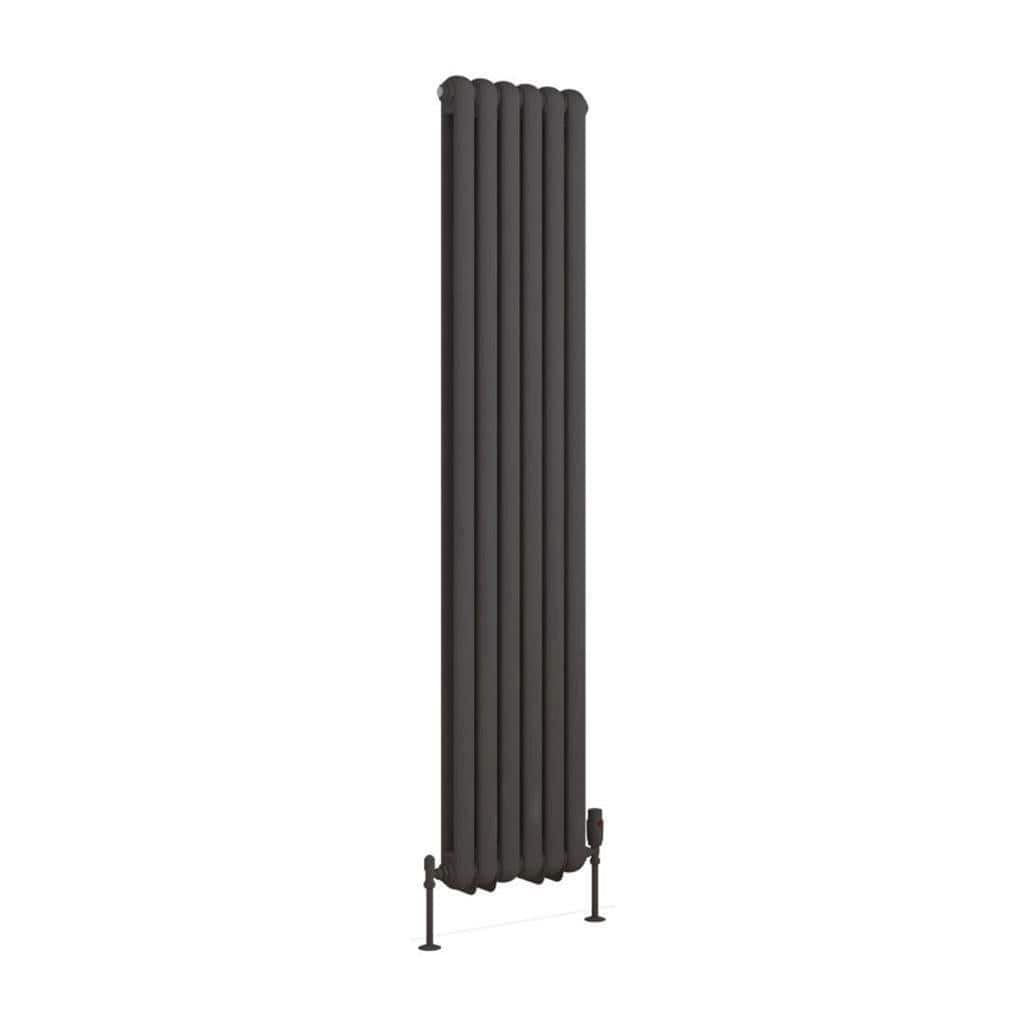 Eastbrook Column Radiator Eastbrook Rubano Straight Vertical Traditional Column Radiator in Matt Anthracite