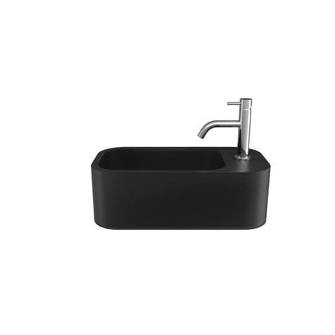 Crosswater Cloakroom Basin Matt Black / Right Handed Crosswater Popolo Cloaroom Basin