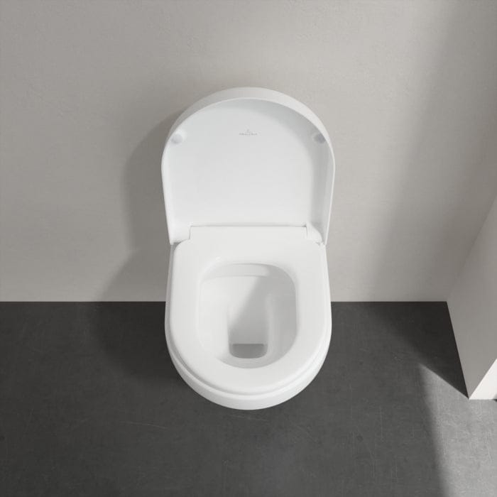 Villeroy & Boch Wall Hung Toilet Villeroy & Boch Architectura Compact Wall Hung Rimless DirectFlush Toilet with Soft Close Seat