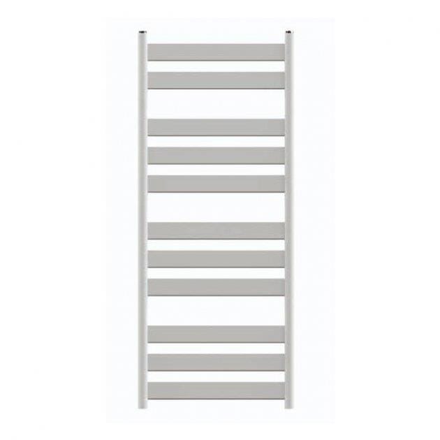 Redroom Designer Towel Radiator 1200 x 500mm Redroom Azor Straight Vertical Designer Towel Rail in White