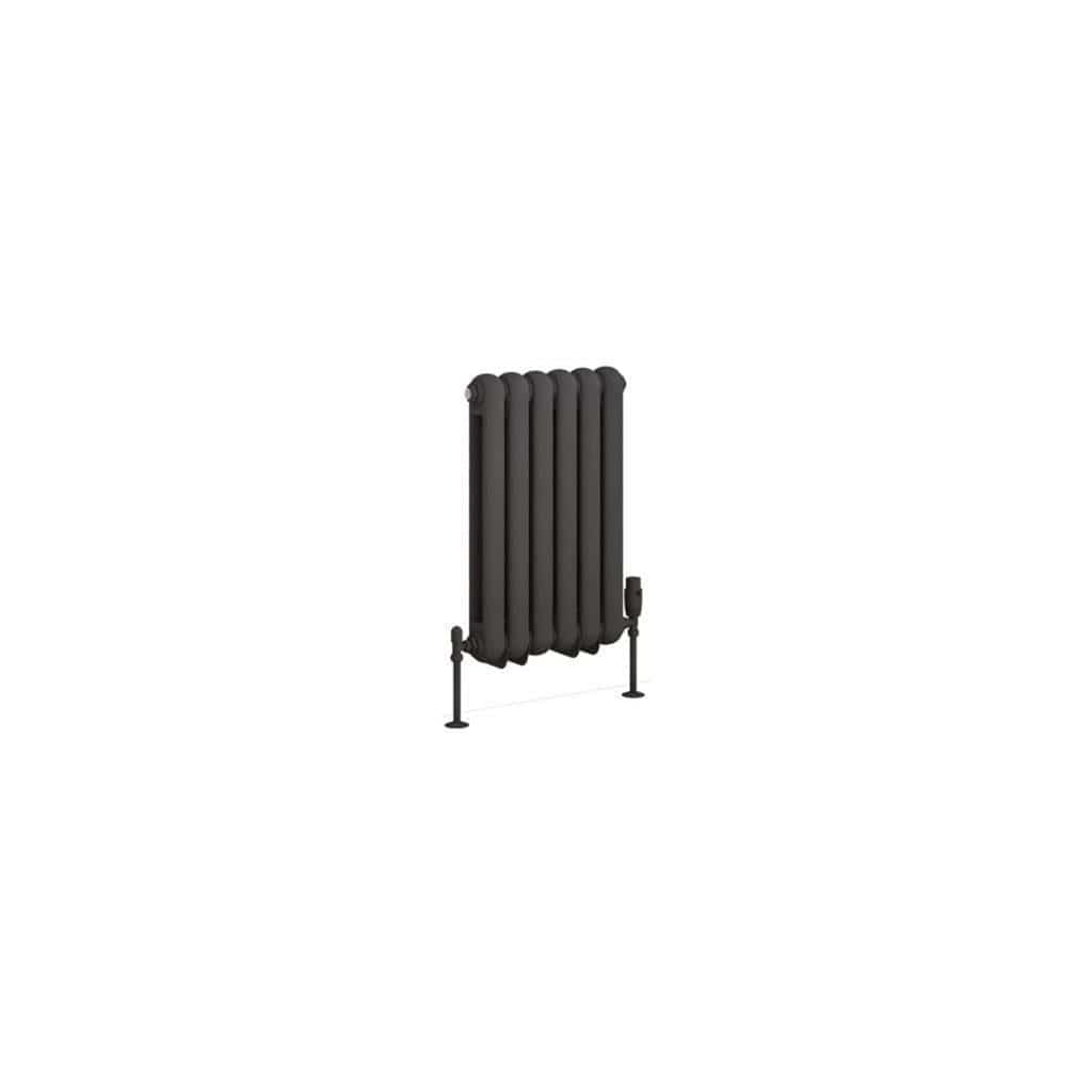 Eastbrook Column Radiator Eastbrook Rubano Straight Horizontal Traditional Column Radiator in Matt Anthracite