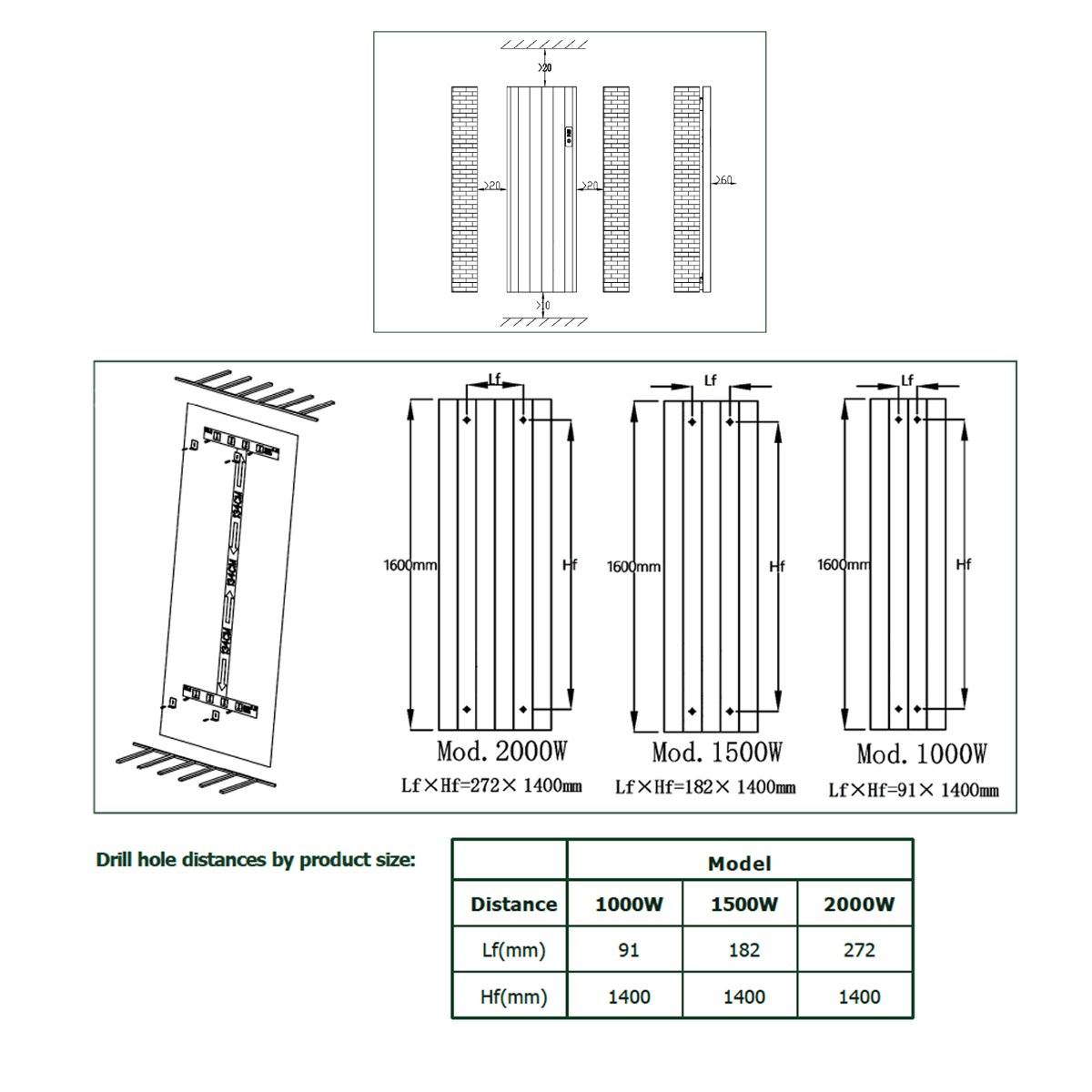Reina Panel Radiator Reina Maia Wi-Fi Enabled Electric Vertical Panel Radiator in White