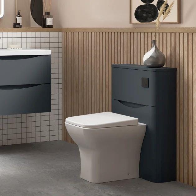 Aquarius Bathrooms WC Unit Soft Black Aquarius Seren 550mm WC Unit