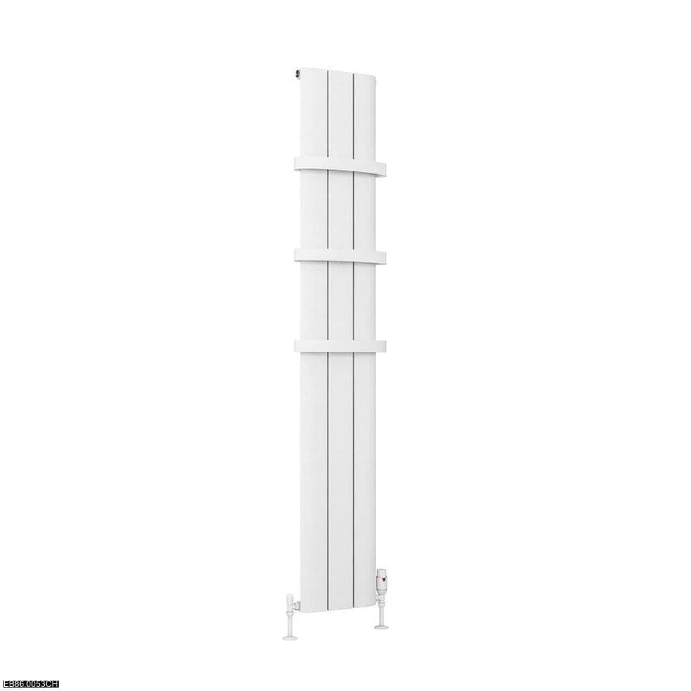 Eastbrook Panel Radiator Eastbrook Peretti Straight Vertical Aluminium Radiator in Matt White
