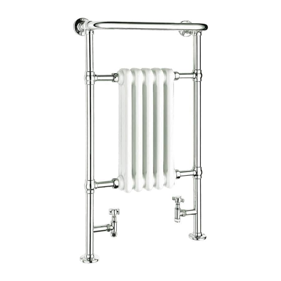 Reina Inset Radiator Reina Oxford Central Heating Traditional Towel Radiator in Chroma/White - 960 x 500mm