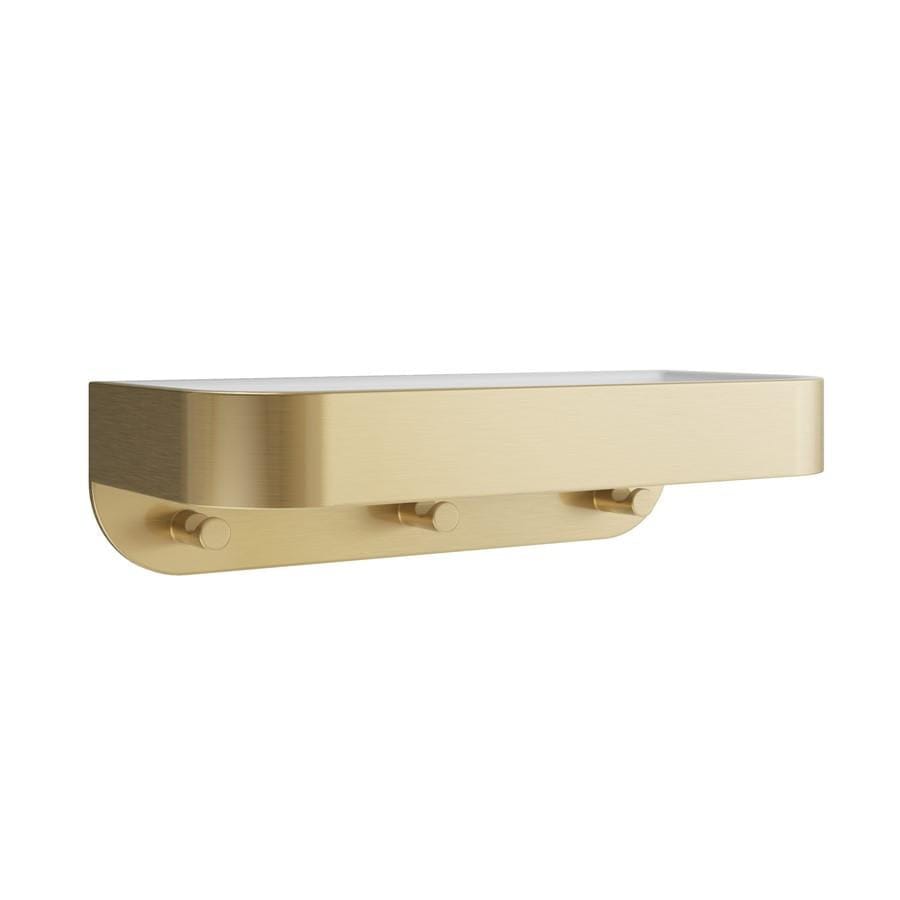Crosswater Basket Brushed Brass with White Insert Crosswater Wall Mounted Shower Basket