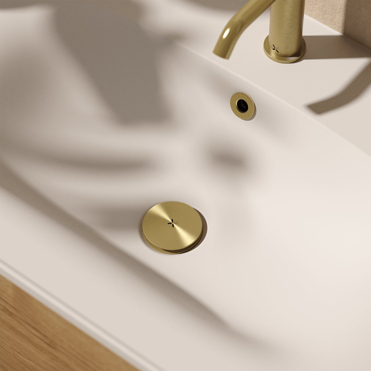 Crosswater Basin Waste Stainless Brushed Brass Effect Crosswater 3ONE6 Universal Basin Waste