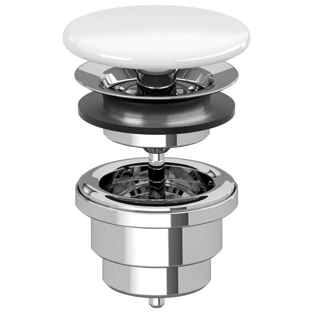 Villeroy & Boch Basin Waste Villeroy & Boch Ceramic Basin Waste with Non-Closable Outlet in White Alpin