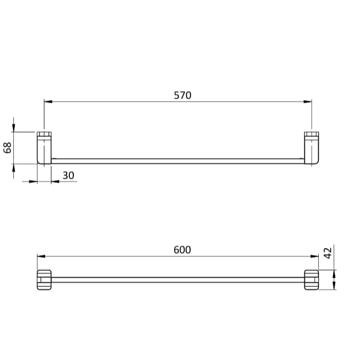 Crosswater Towel Rails and Rings Crosswater Rotar Towel Rail
