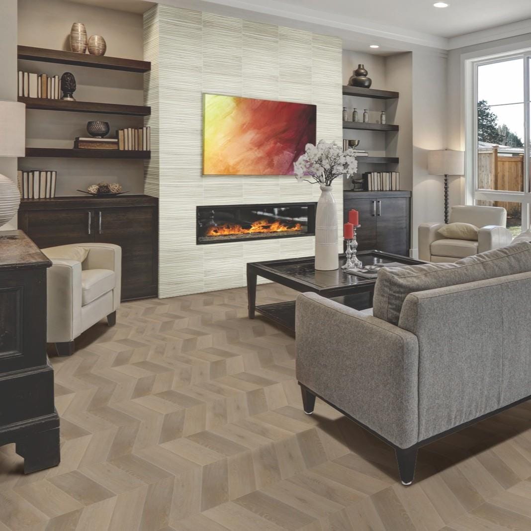 Multipanel Click Flooring Multipanel Click Drop 2.29M² Interlocking Geometric Vinyl Chevron Flooring - Como