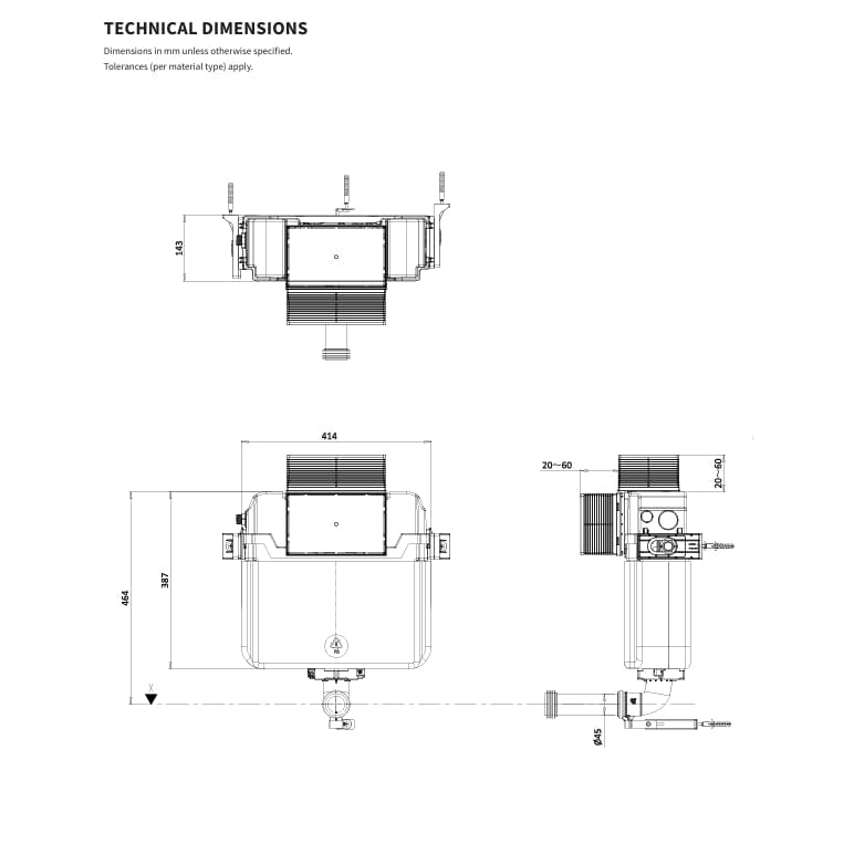 Crosswater Concealed Cistern Crosswater Dual Flush 0.46m Concealed Cistern for Flush Plates